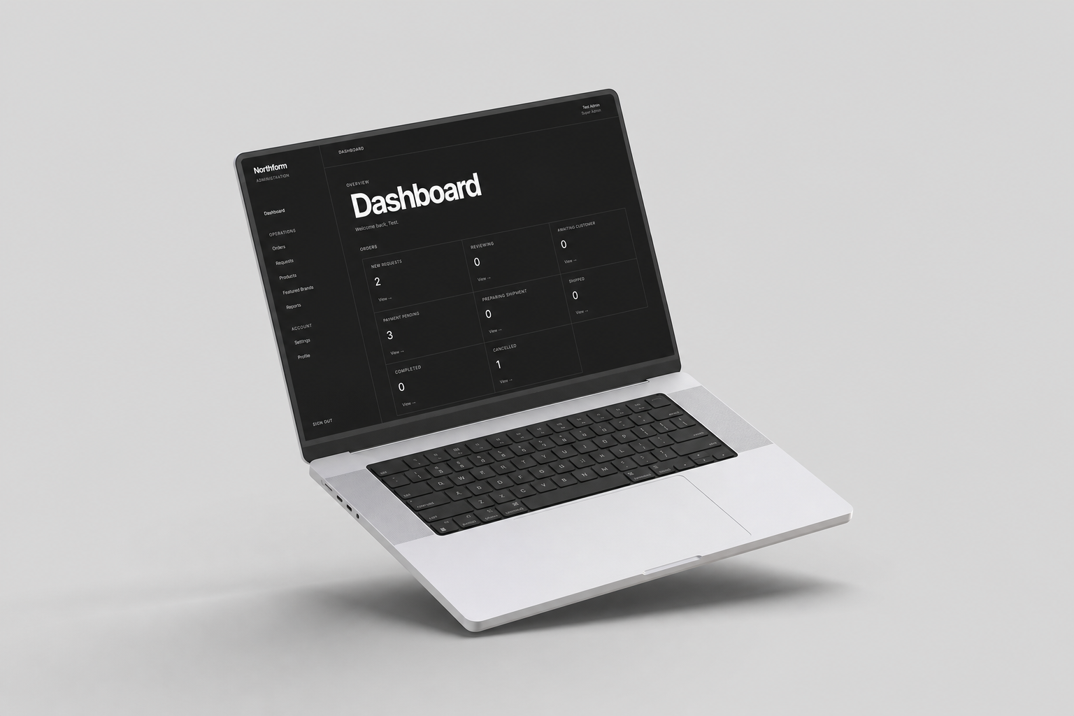 Northform clothing administration dashboard project